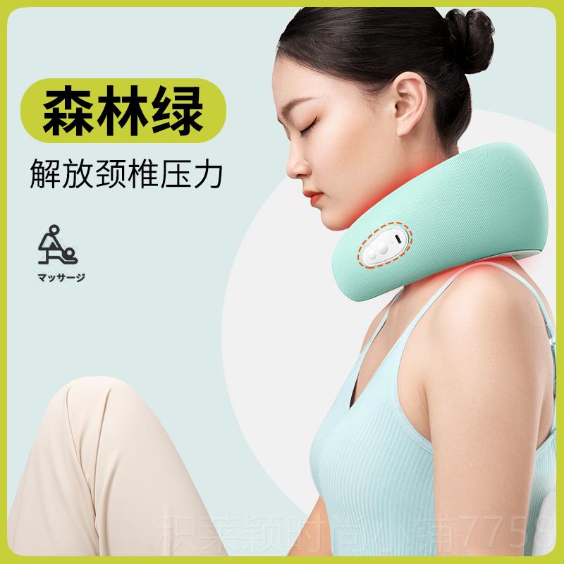 正品颈按椎摩器揉捏斜方肌按摩仪部肩颈脖子护颈u按摩枕型家用多