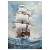 正品 客厅一现帆风顺帆船挂画大芬村肌理 代简玄关纯手绘油画饰画装