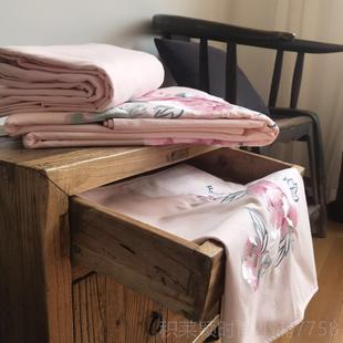 刘大姐家四 正品 口高级结婚纯古典中国风婚庆纯棉粗布绣花色件出