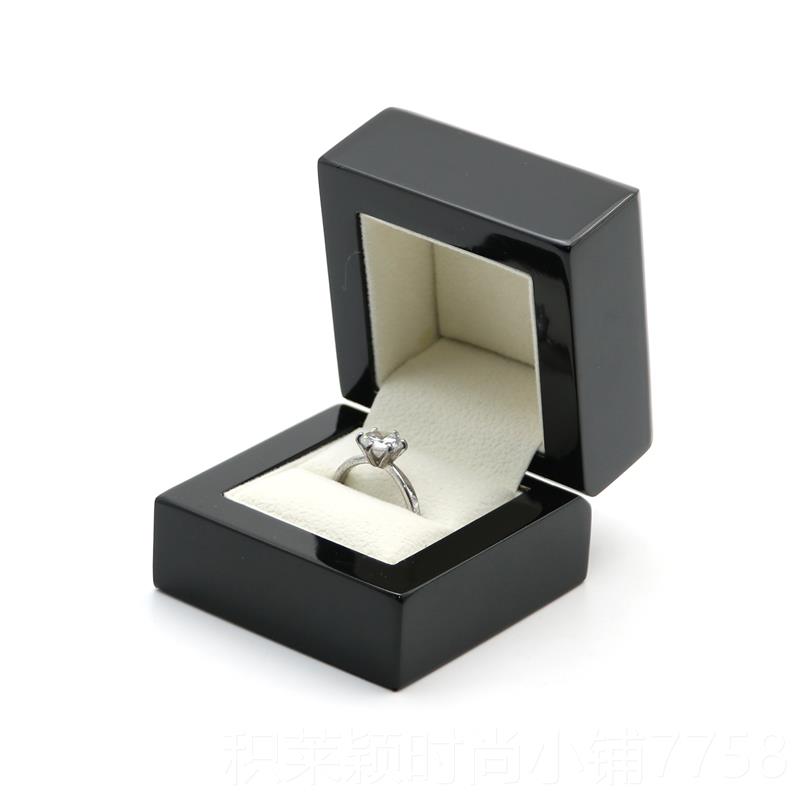 正品高档钢琴烤漆首戒饰盒实木盒创意项链盒耳钉链盒吊坠盒指手收