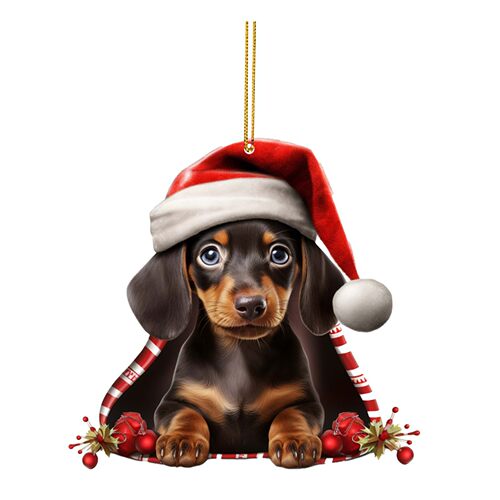 Cartoon Cute Dog 2023 Christmas Ornaments Hanging Decoration