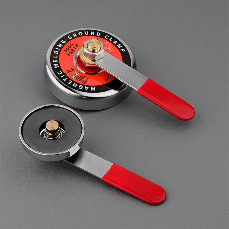 强磁铁电焊机接地夹子耐高温不退磁吸盘便携全黄铜防静电200a500a