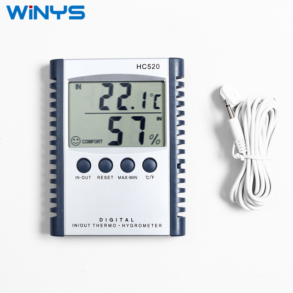 WINYS HC520  室内外环境温湿度计  数显电子温湿度表外置探头