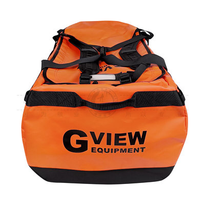 。GVIEW旗云B130加强耐磨PVC登山驮包大容积130L绳索救援装备包现