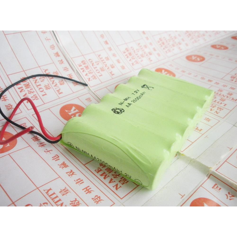 NI-MH 6节装 5号充电电池  1.2V* 2000MAH*6节  7.2V充电电池组