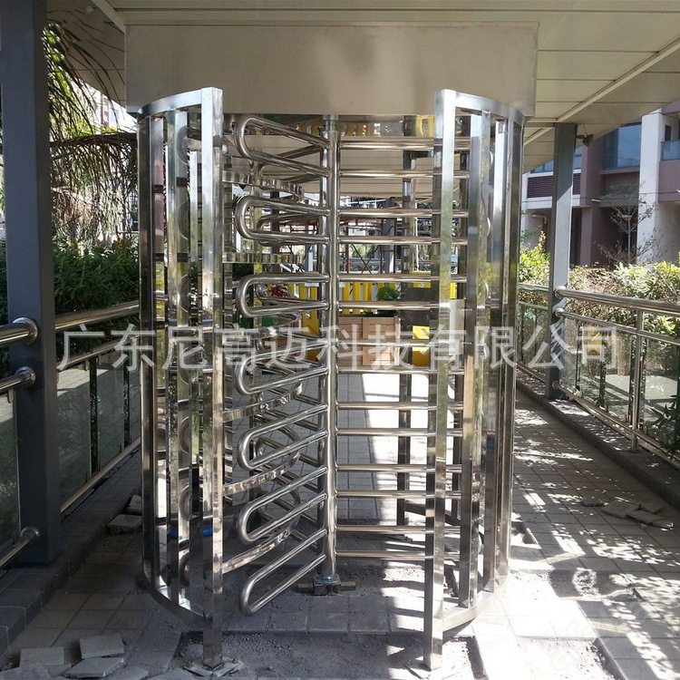 尼高迈智能全高转闸高档小区不锈钢栅栏滚闸机人行通道防尾随道闸