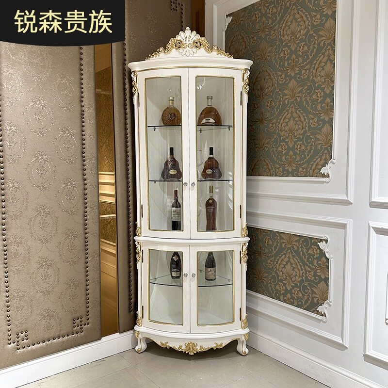法式实木雕花高款酒柜隔断柜