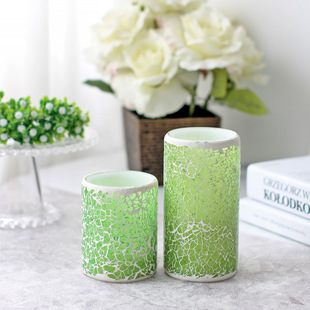 马赛克玻璃电子蜡烛灯 led蜡烛家居客厅卧室装饰品蜡烛灯