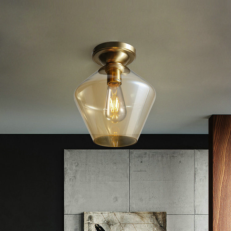北欧全铜吸顶灯酒吧餐厅灯简约吧台灯咖啡厅灯具过道灯入户玄关灯