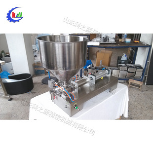 半自动膏体灌装机 卧式半流体装瓶机 小型不锈钢材料膏体灌装机