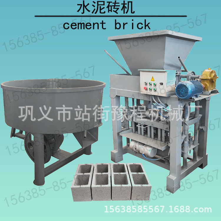 非洲小型免烧空心水泥制砖机