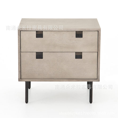 RH美式实木高端奢华床头柜