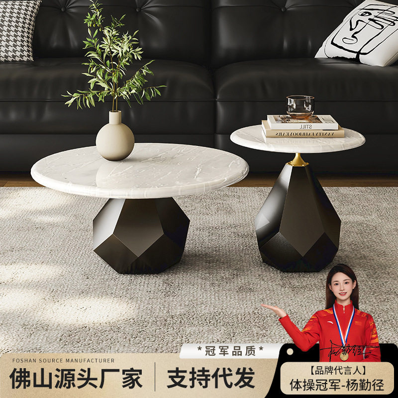 天然奢石卡里冰玉茶几2025新款