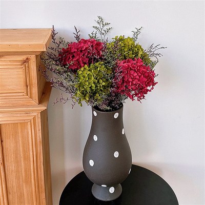干花花束成品绣球情人草真花永生花混搭插花室内软装摆设家居装饰