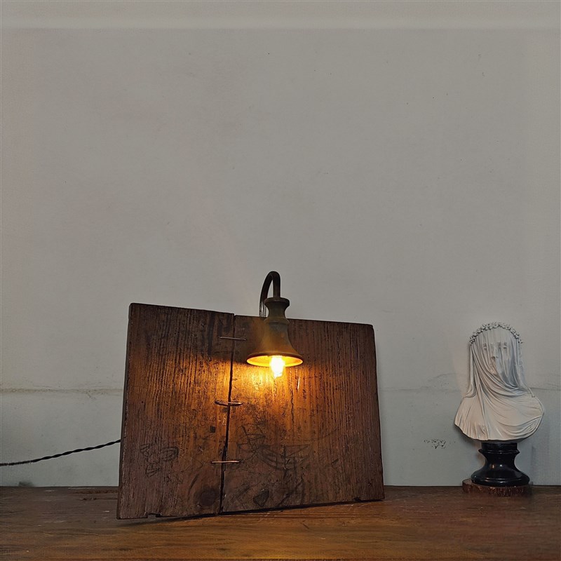 中古侘寂风复古民宿装饰氛围客厅卧室复古做旧木壁灯装饰日历挂架