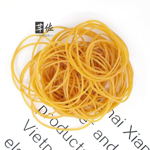 橡皮筋50*1.4黄色工业牛皮筋耐用皮筋高弹力橡胶圈耐拉橡皮圈