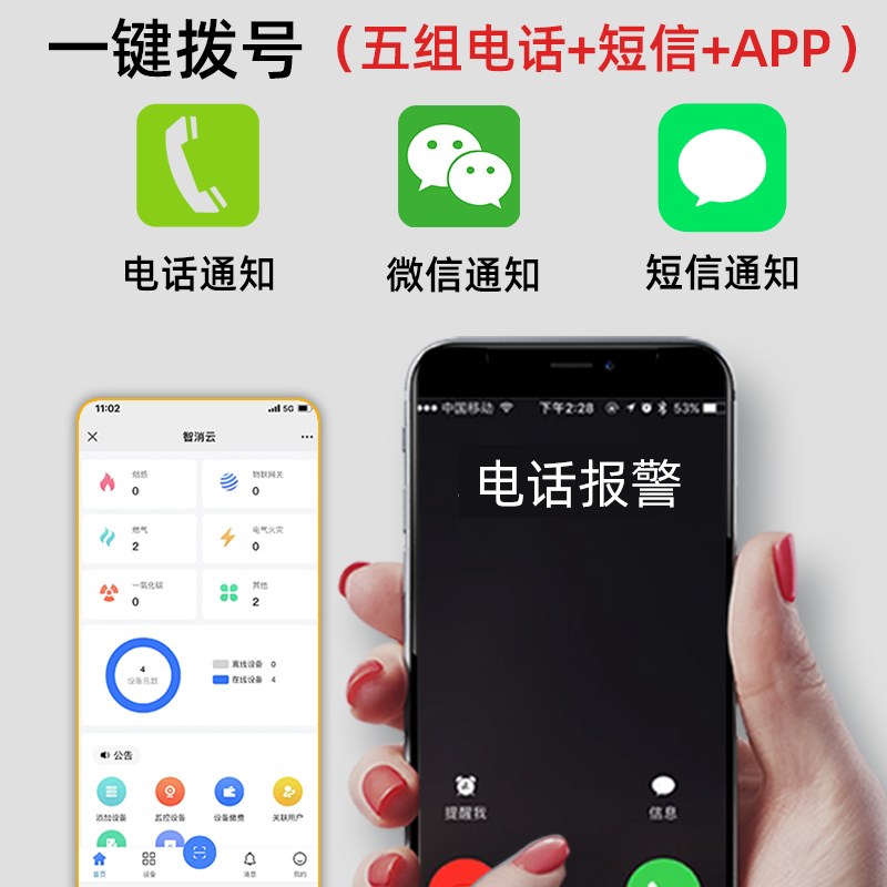 NB款独居老人报警器一键呼救床头家用老人紧急求救器远程呼叫按钮