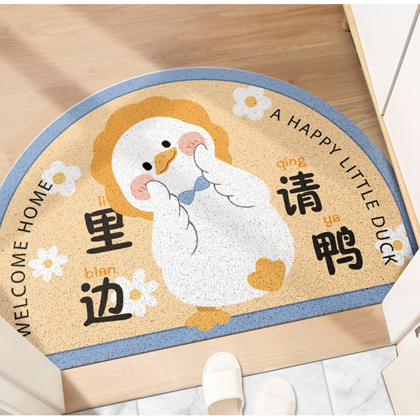 印花卡通进门口入户脚垫室外可裁剪防滑丝圈地垫PVC耐脏蹭土垫子