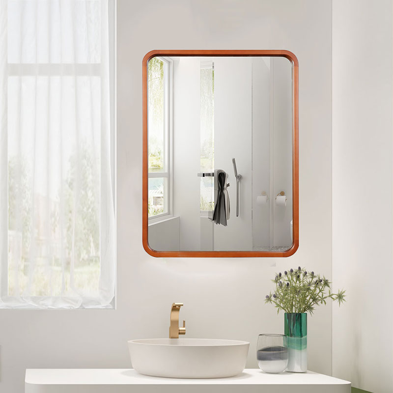 实木壁挂穿衣镜新中式全实木框试衣镜落地镜墙Q面落地悬挂实木镜