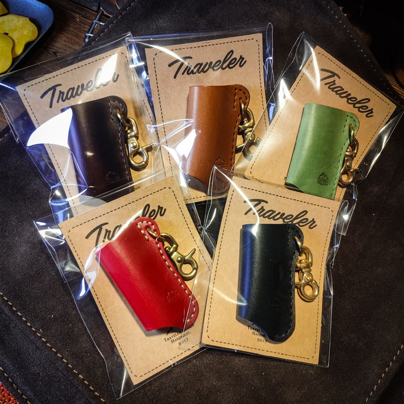 真皮润唇膏口红套包挂手工制作小众个性