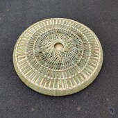 簸箕超大号加大斗羌竹制品竹编无孔家用商用晾晒圆竹匾农家乐装 饰