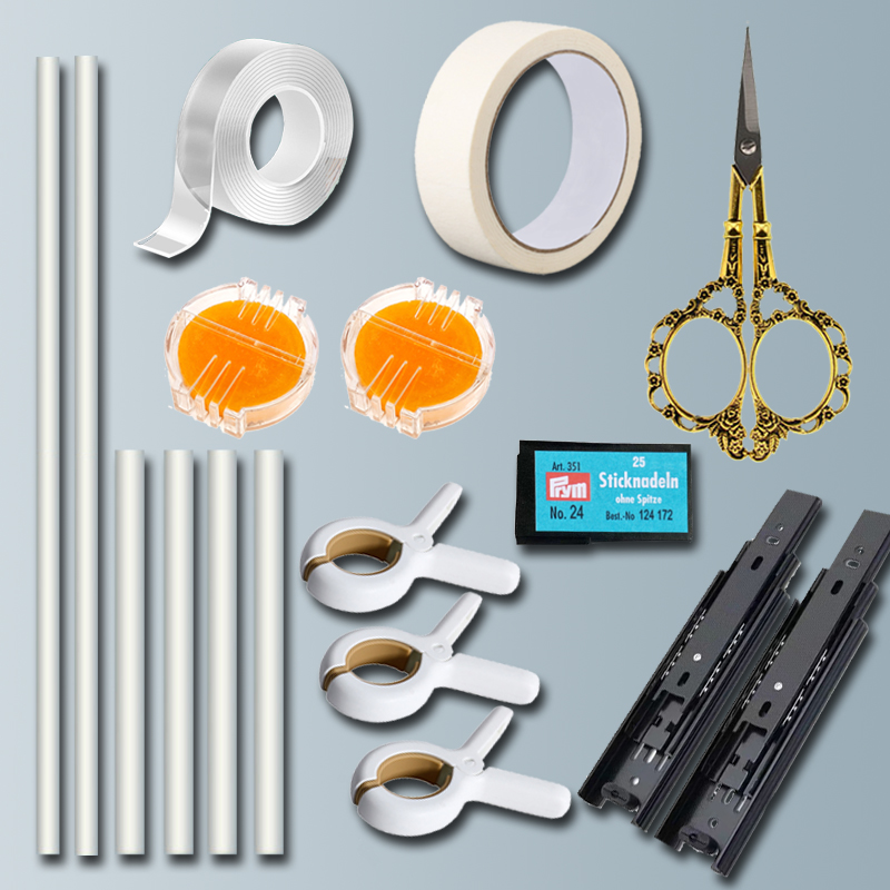 十字绣管子卷绣布夹子固定辅助神器简单好绣工具卷布好用滑轨套装