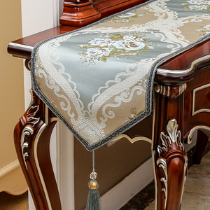 品欧式地中海桌旗美式乡村奢华餐桌茶几垫桌布现代中式电视柜床尾