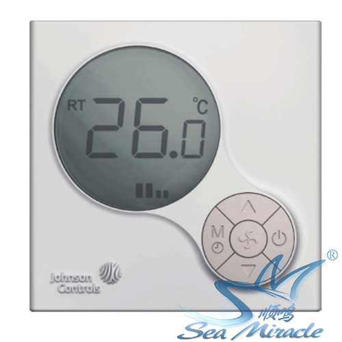 江森T6634-TE21-9JR0风机盘管液晶温控器模拟量二管制面板