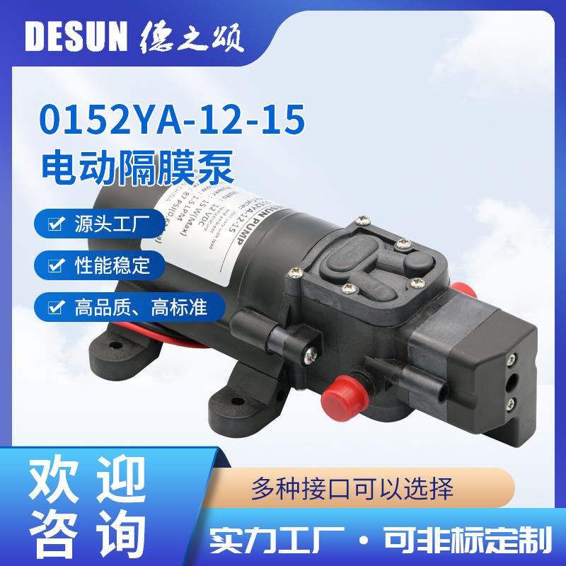 德之颂高扬程吸水抽水12伏微型水泵小体积压力开关清洗机自吸水泵