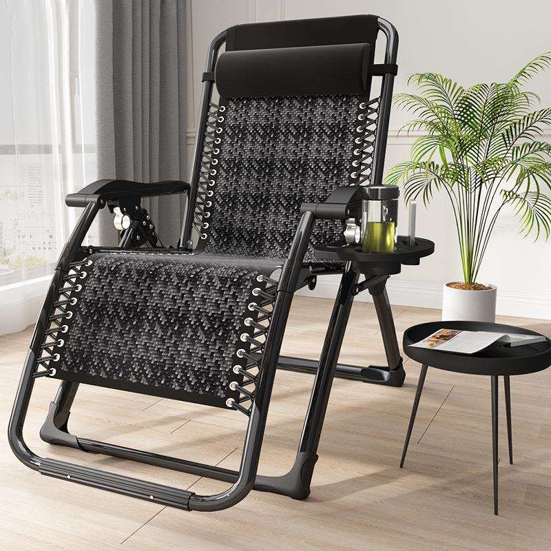 严选躺椅折叠椅午休靠背家用懒人阳台两用折叠椅办公室午休逍遥椅