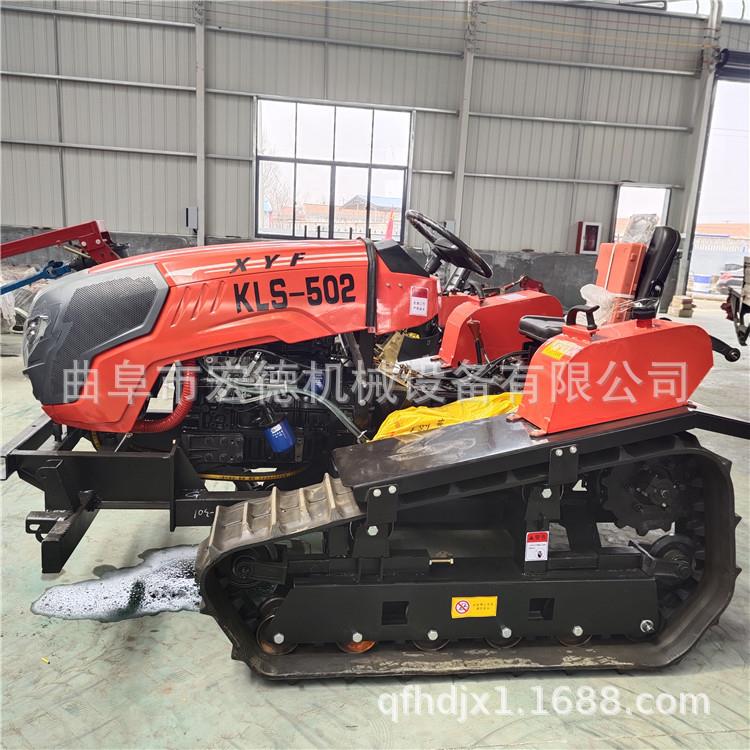 履带式旋耕机50马力乘坐式履带耕地机全地形旋耕机