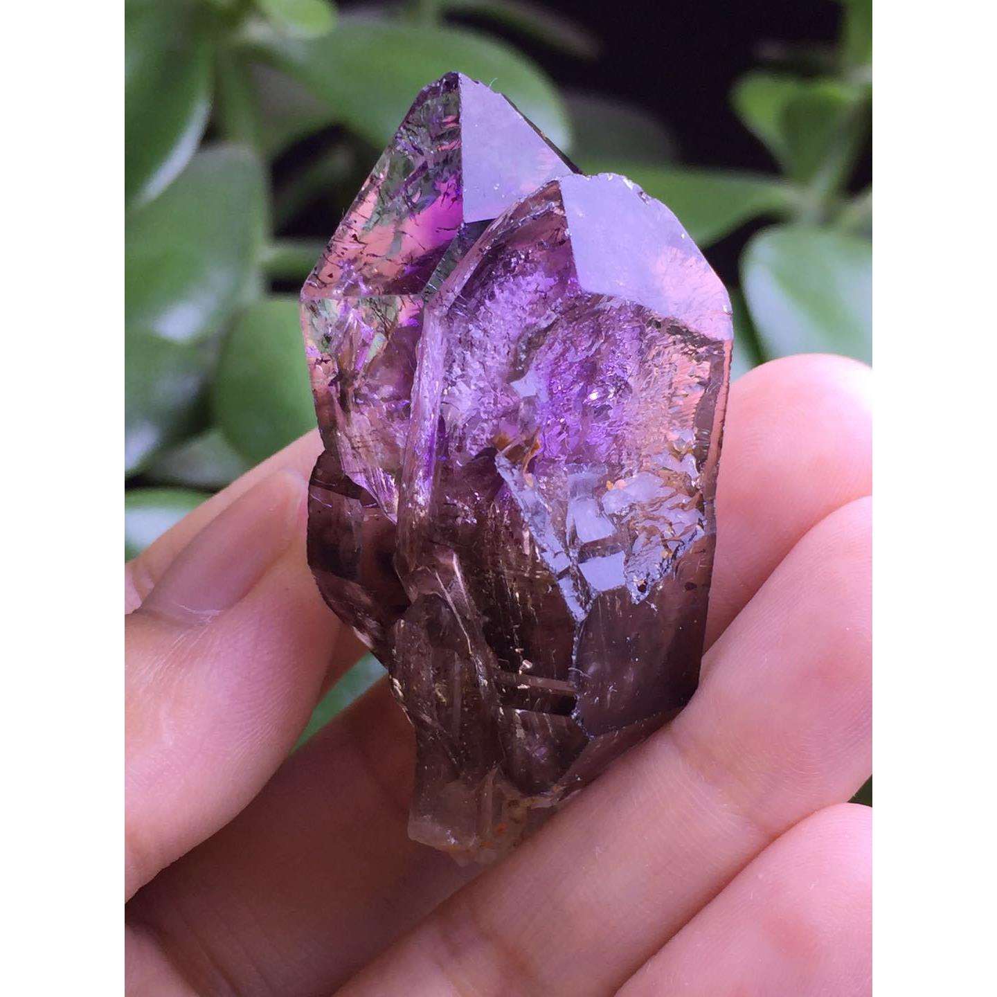 天然紫发晶超七骸骨原石水晶石紫发云母共生紫晶
