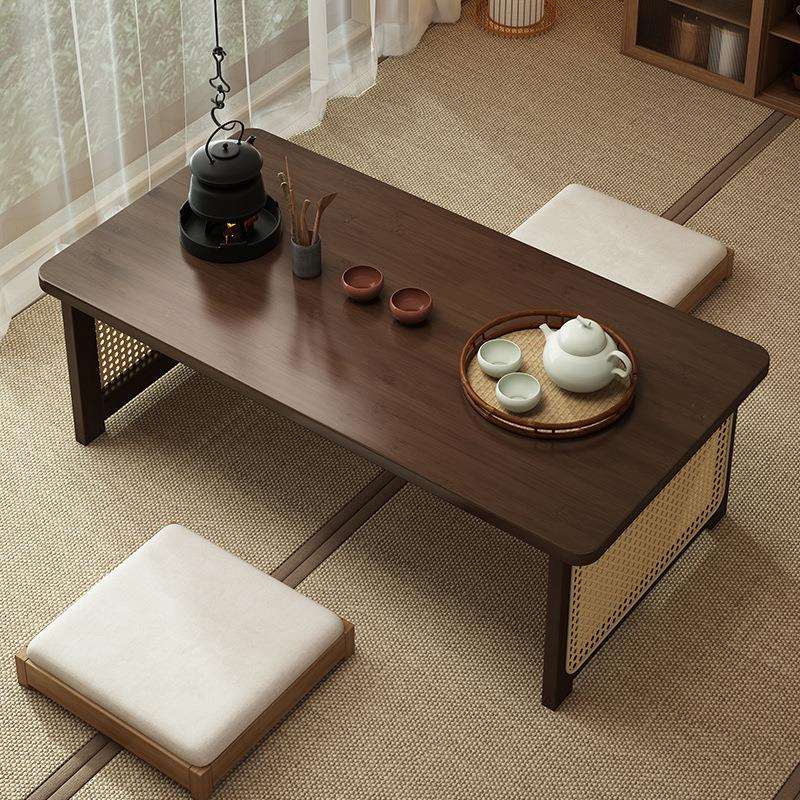 阳台茶几日式榻榻米楠竹炕几矮桌客厅飘窗折叠桌家用民宿楠竹炕桌
