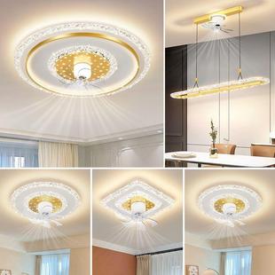 客厅摇头风扇灯现代简约创意餐厅静音吊扇灯轻奢电扇吸顶灯具组合