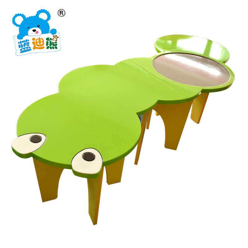蓝迪熊幼儿园早教儿童桌 游戏长桌毛毛虫卡通绘画桌学习餐桌
