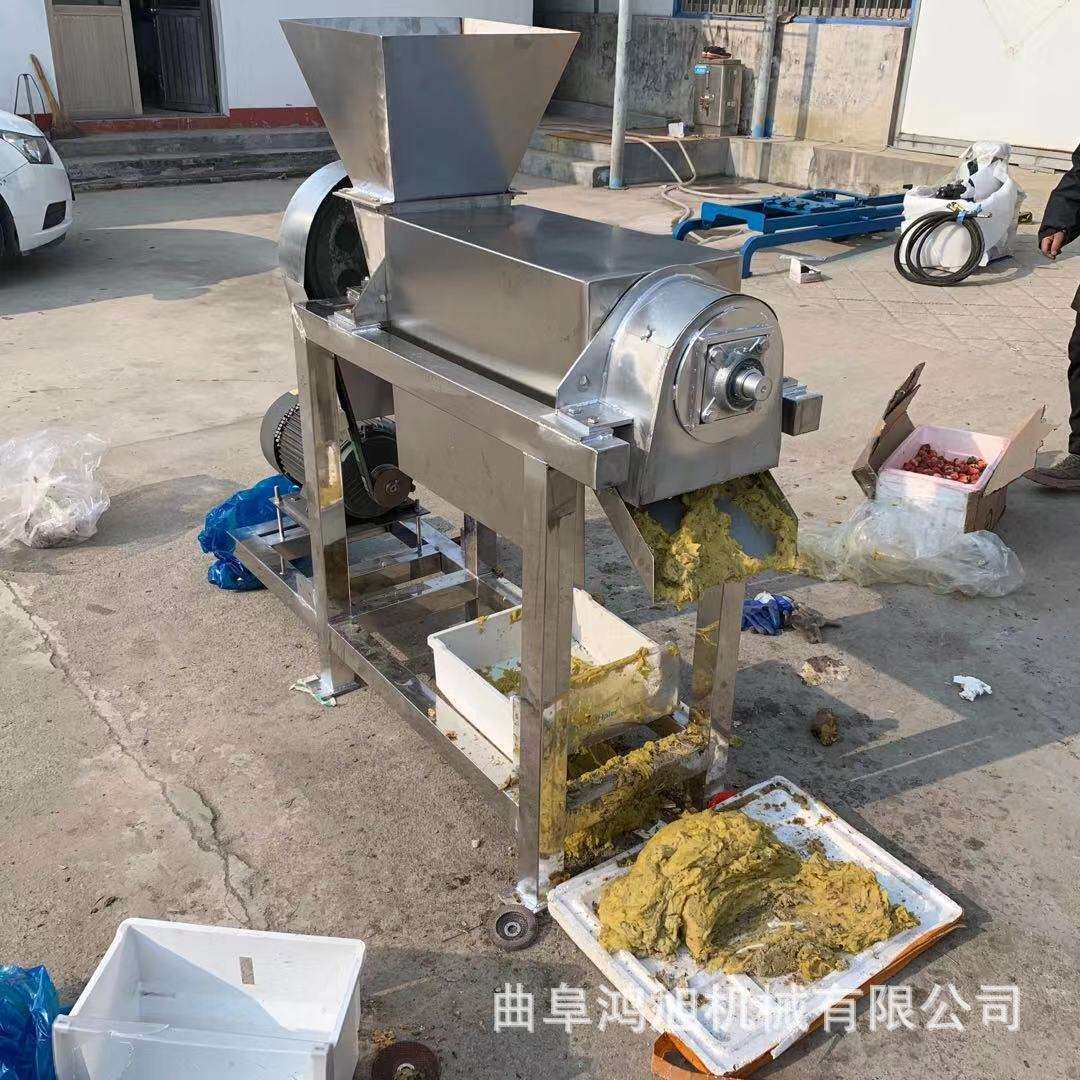 土豆桑葚大型打浆机 猕猴桃冬枣去籽榨汁设备 白菜压榨脱水机