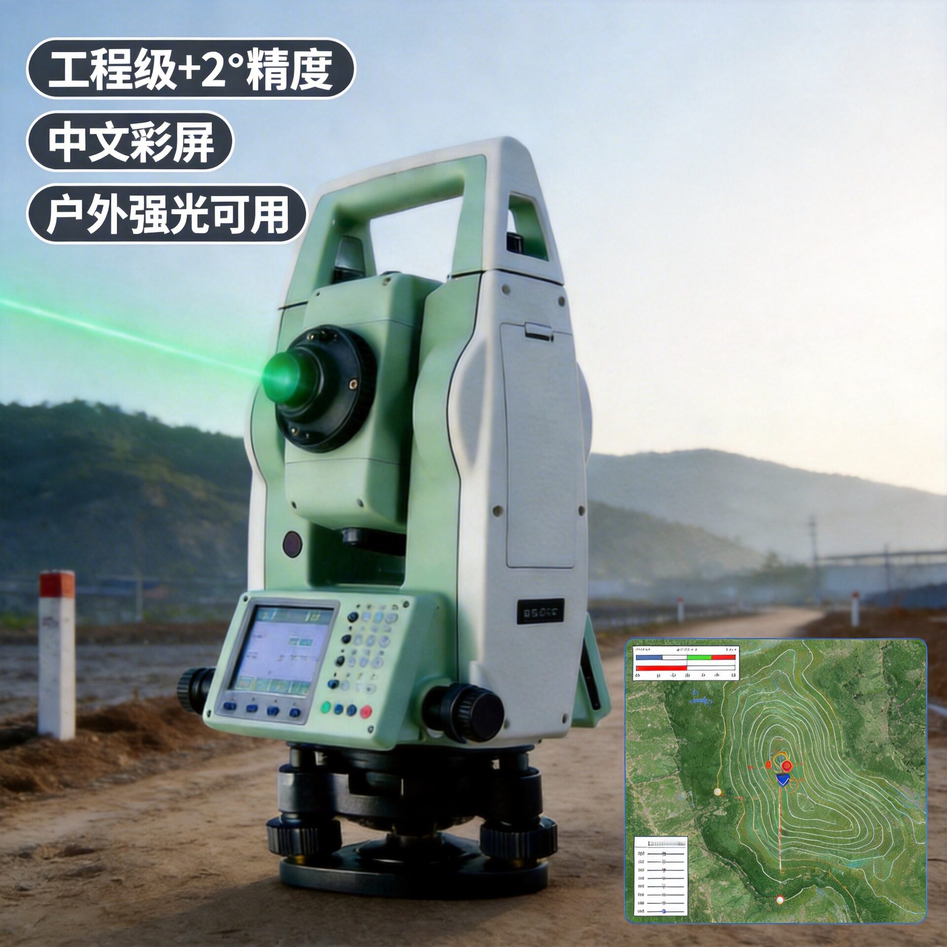 华星HTS-520R8彩屏全站仪非洲用
