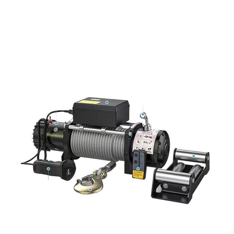越野汽车起重卷扬机电动葫芦小型电动绞盘无线自救机载小型吊机