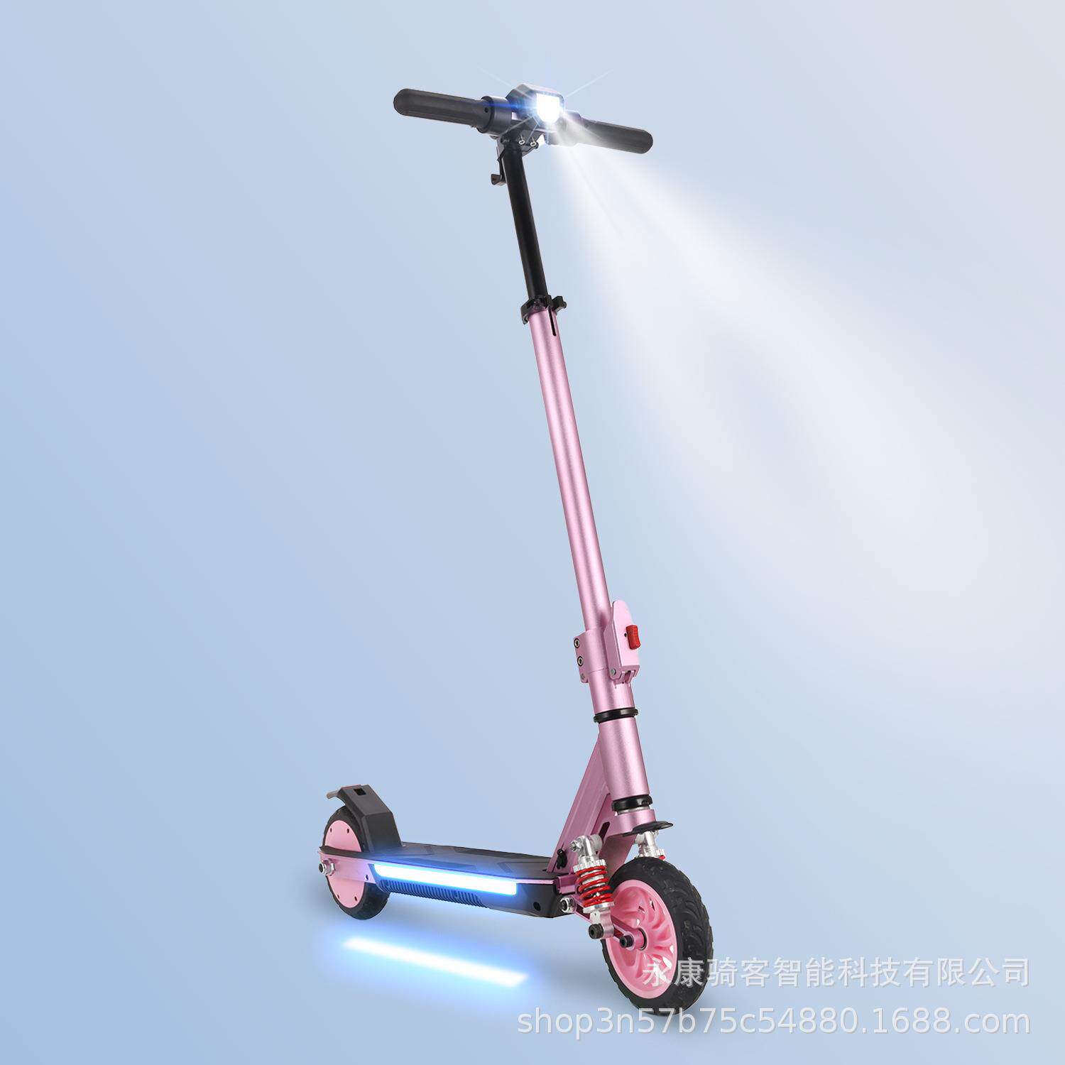 可伸缩带减震LED屏150W青少年两轮电动儿童滑板车电子代步车滑轮