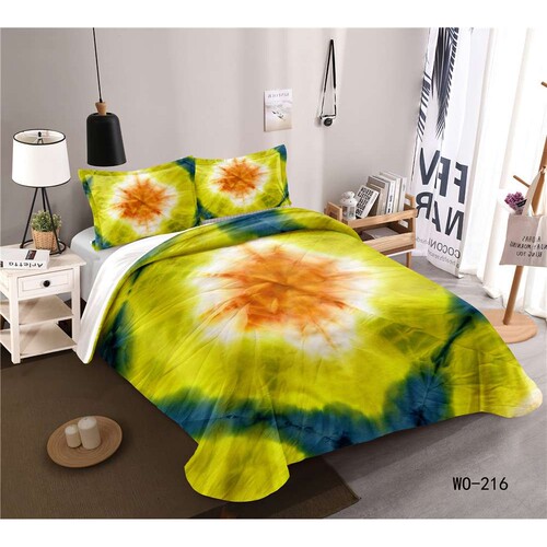 维欧家纺抽象扎染数码D被套枕套三件套duvet cover