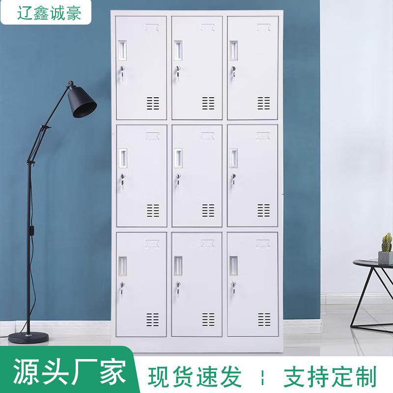 员工柜更衣柜铁皮碗柜工厂宿舍健身房储物柜二门四门钢制厂加厚款