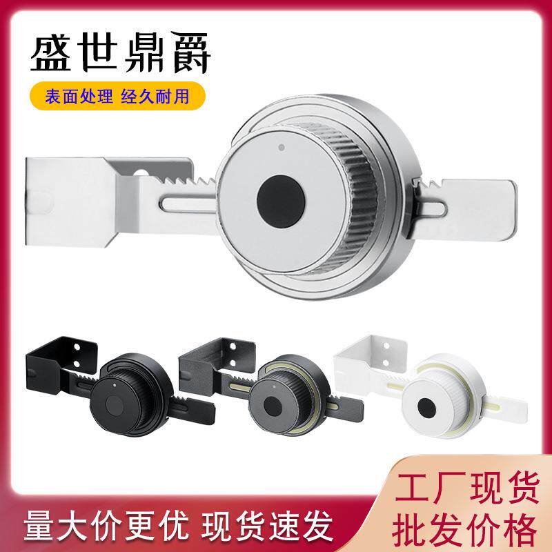 免打孔密码锯齿锁玻璃锁推拉柜门锁展示柜玻璃柜台锁移门锁橱窗锁
