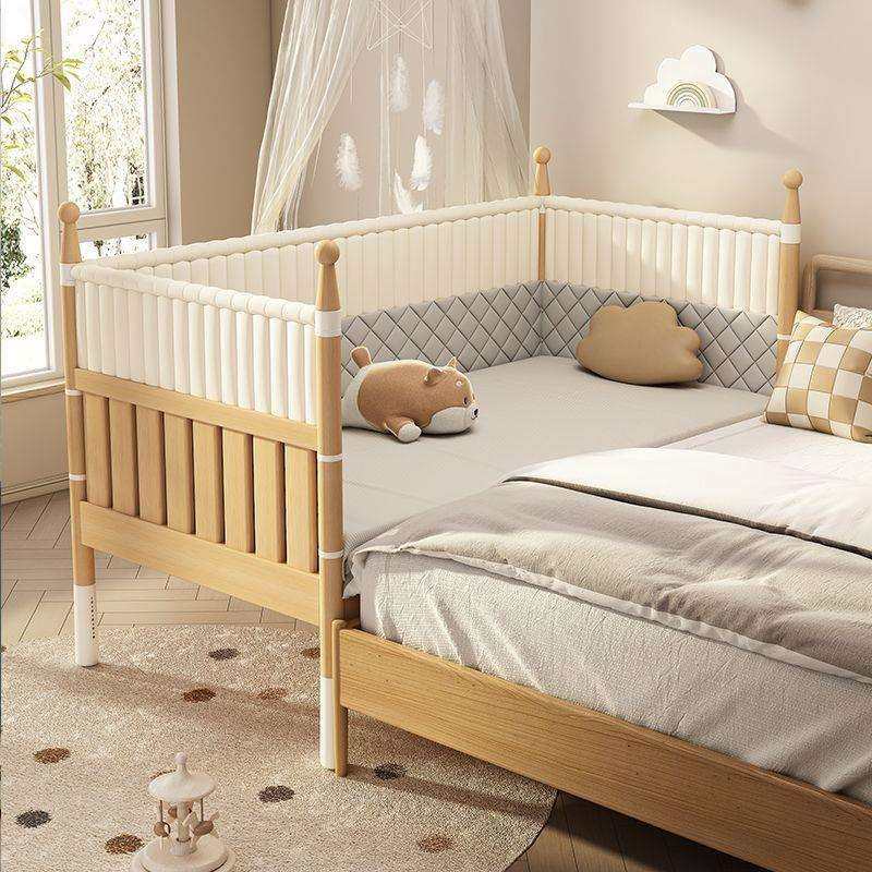 实木儿童拼接床带床围大床加宽边床高度可调节床卧室新生婴儿床铺,收纳整理,烫衣板及配件,淘宝优惠券,粉丝福利购,淘宝优惠卷