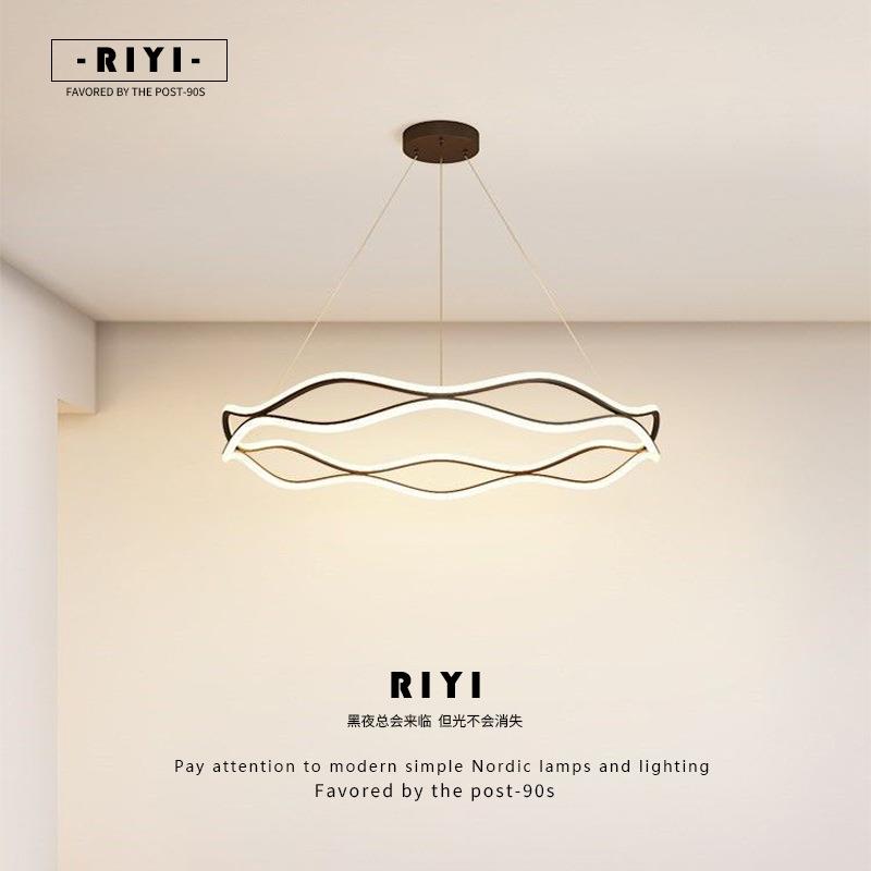 全光谱客厅吊灯2025年新款led现代简约北欧卧室轻奢环形艺术主灯