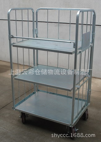 上海汽车零部件周转料架物流台车手推车笼车两面车料架车