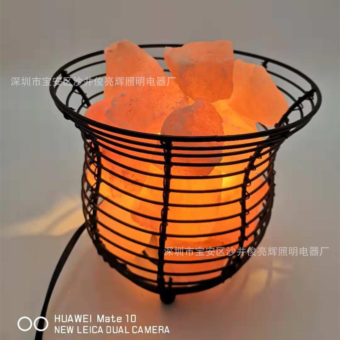 直销进口水晶盐矿石纯天然盐石铁艺水晶盐灯养生盐石护眼