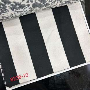 门幅280CM宽幅雪尼尔黑白格黑白条纹面料加厚雪尼尔提花布料
