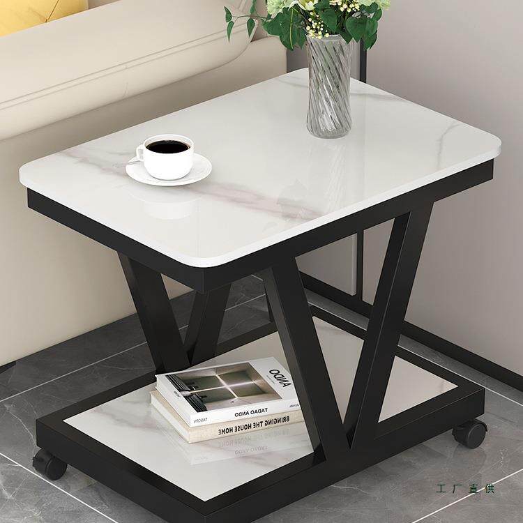 轻奢岩板沙发边几边柜侧边柜角几客厅网红小桌子小茶几迷你可移动
