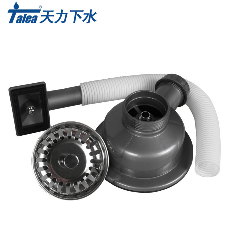厨房水槽110/114下水器洗菜盆配件单槽水池提篮落水器带方形溢i.