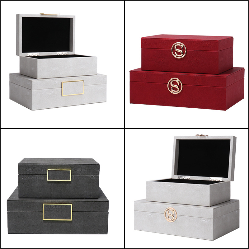 工厂直供新中式首饰盒摆件样板房间软装饰品书房卧室梳妆台装饰盒